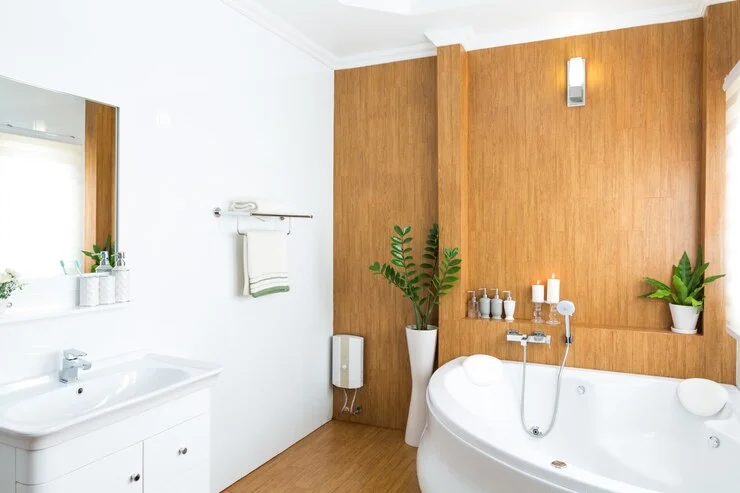 Natural Wood Bathroom