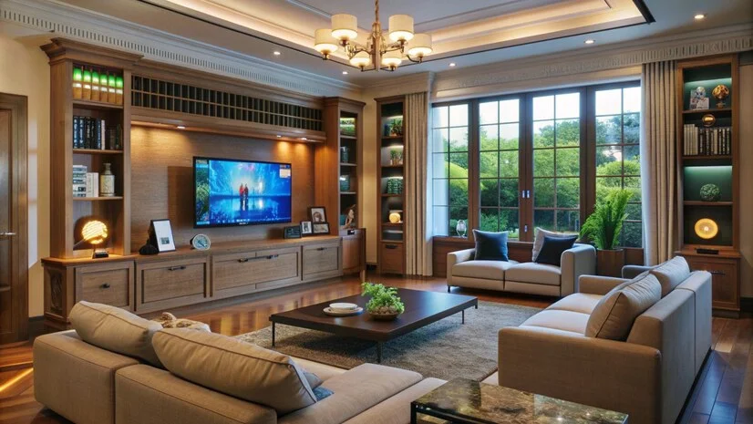 Wooden Cabinet Designs for Living Room