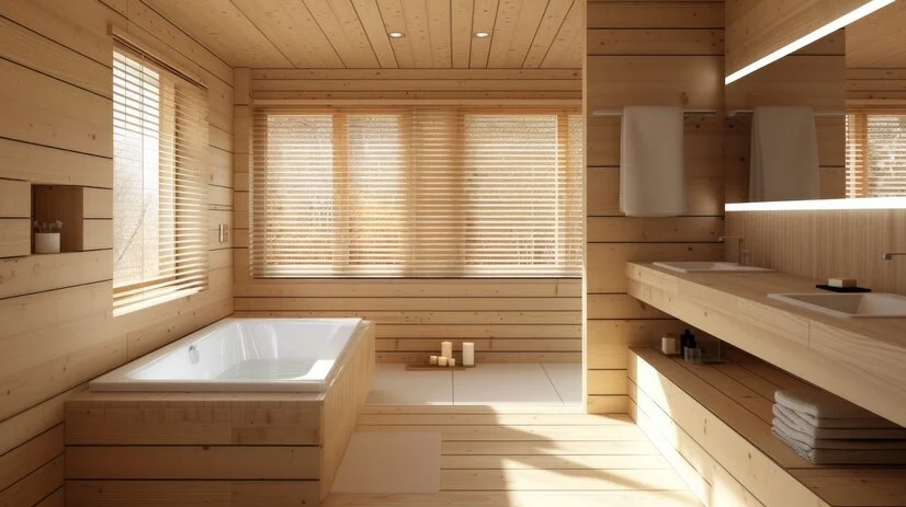 Natural Wood Bathroom