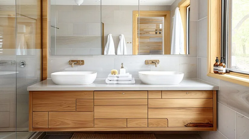 Natural Wood vanity