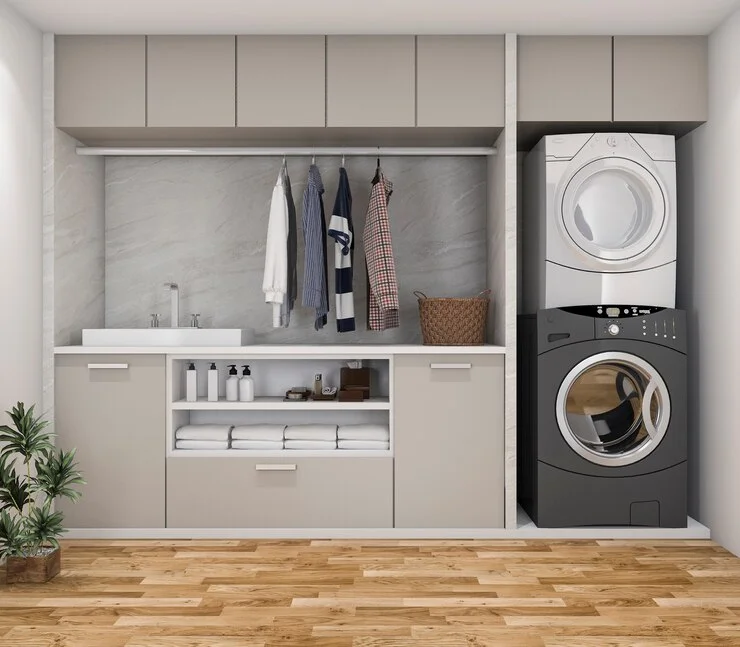 Extending Cabinets to Hide Dryer Vent along Top of Cabinets