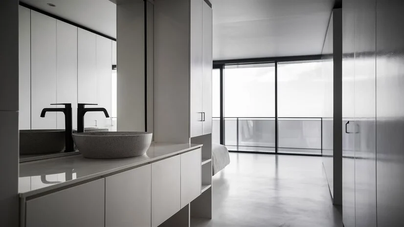 Light Gray Vanity Bathroom