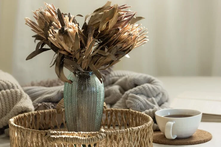 Vase with Dry Flowers